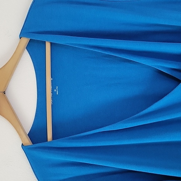 Soft Surroundings Aqua Blue Alyssa Faux Wrap Tee Size 3XL - Picture 2 of 6